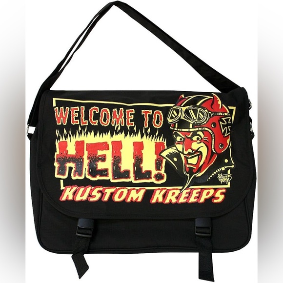 Sourpuss Handbags - Sourpuss “Welcome to Hell” Kustom Kreeps Messenger Bag